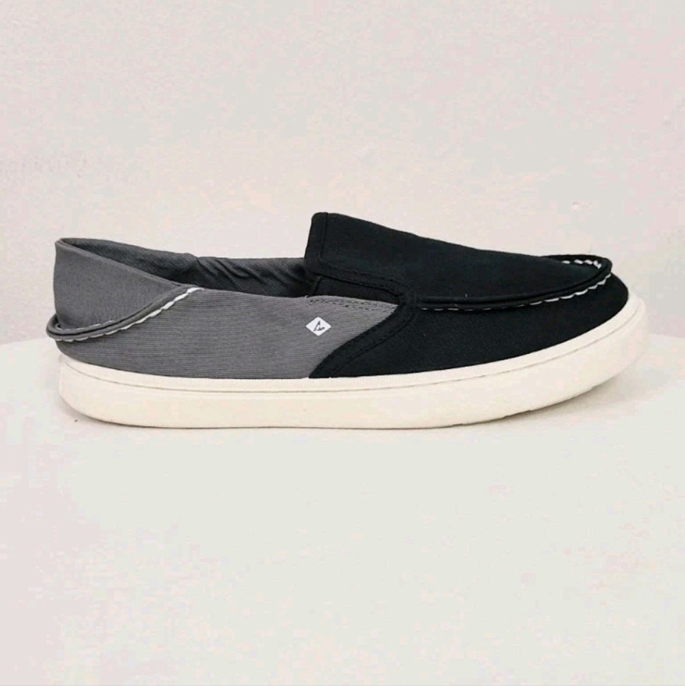 Sperry Kids Salty Washable Loafers Slip-on Shoes Size 4 Black Casual Easy Gray - Picture 2 of 7